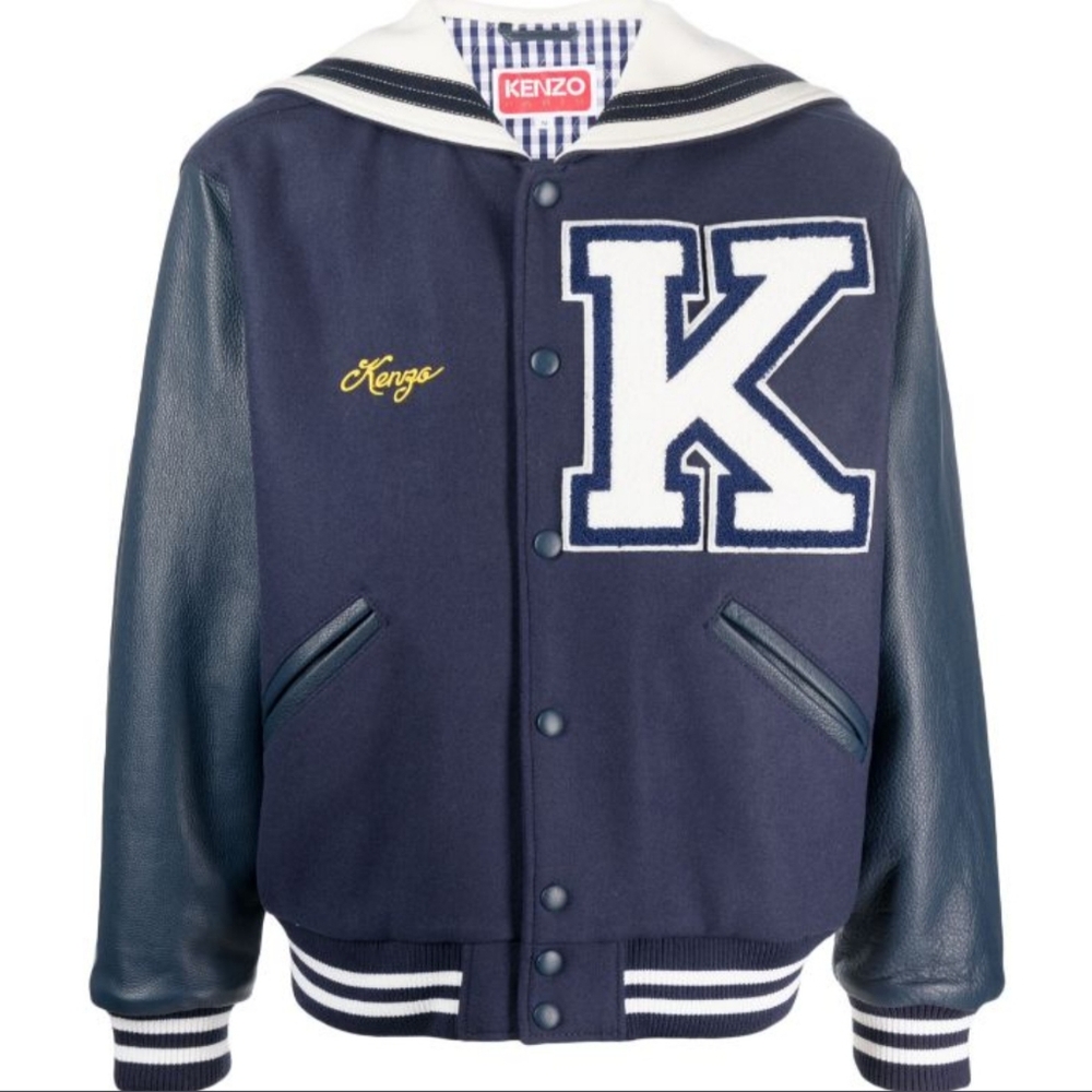 Kenzo Paris logo patch bomber jacket XL